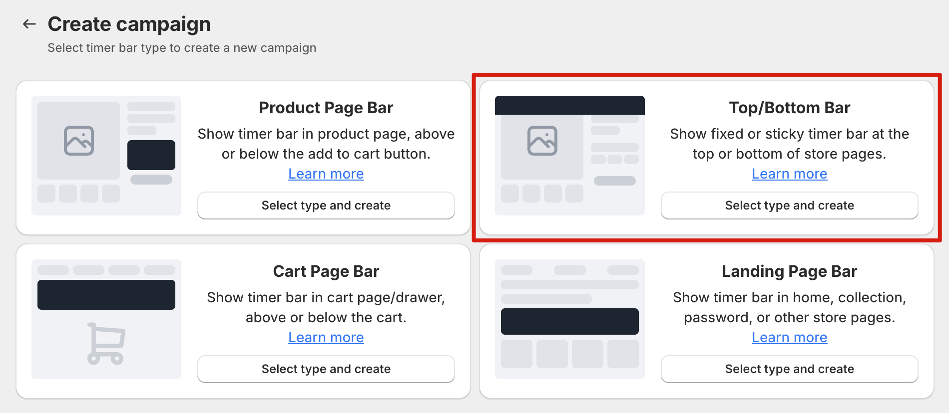 Select Top/Bottom Bar and create