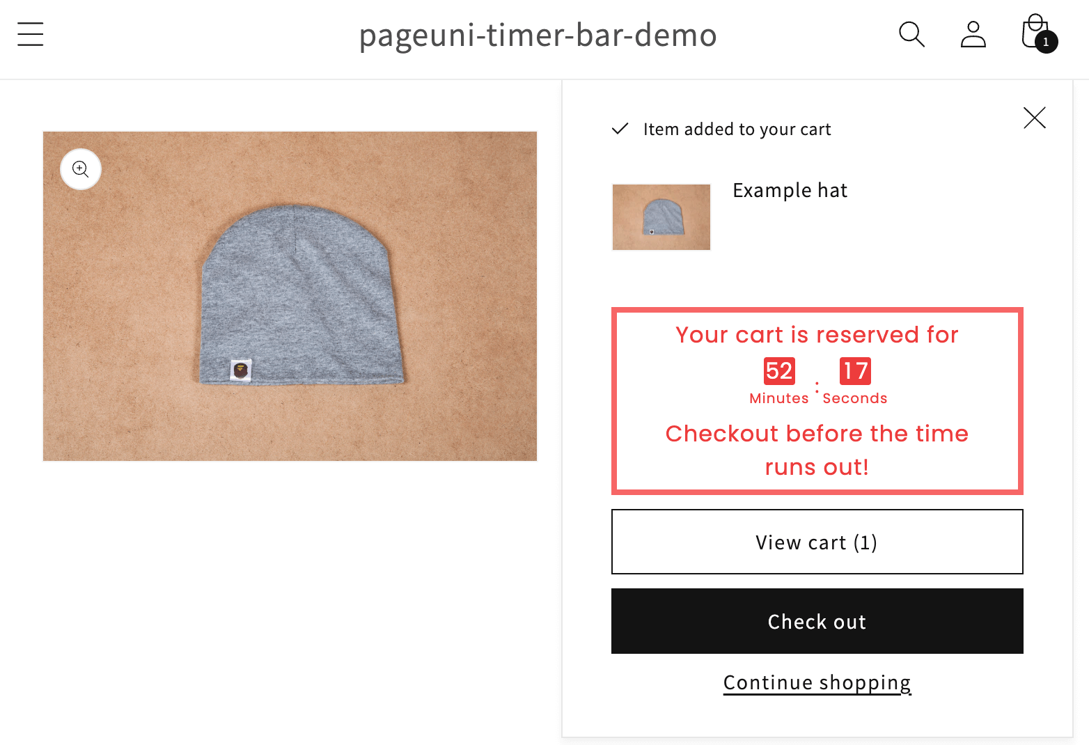 Cart Page Bar example 1