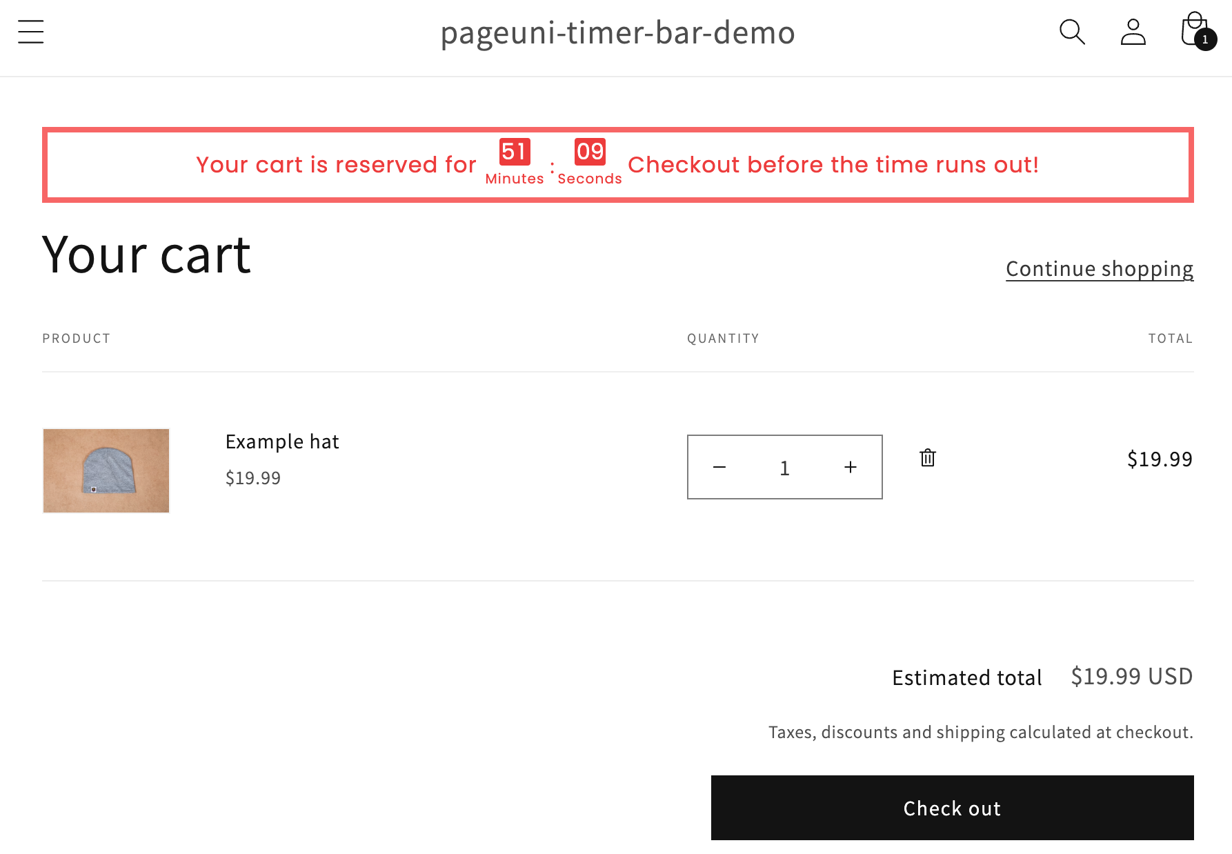 Cart Page Bar example 2