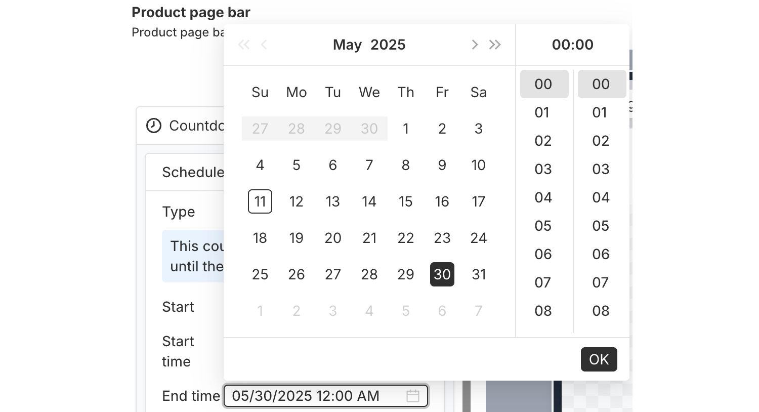 Time picker