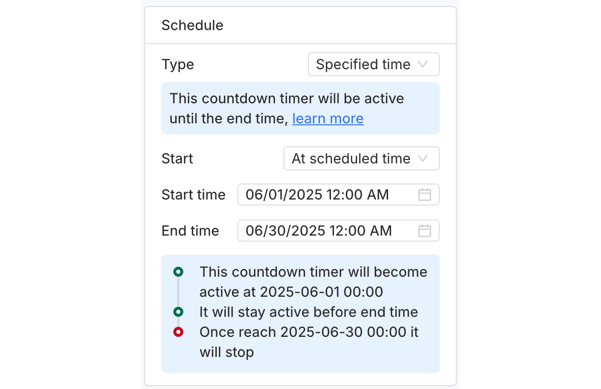 Start at scheduled time