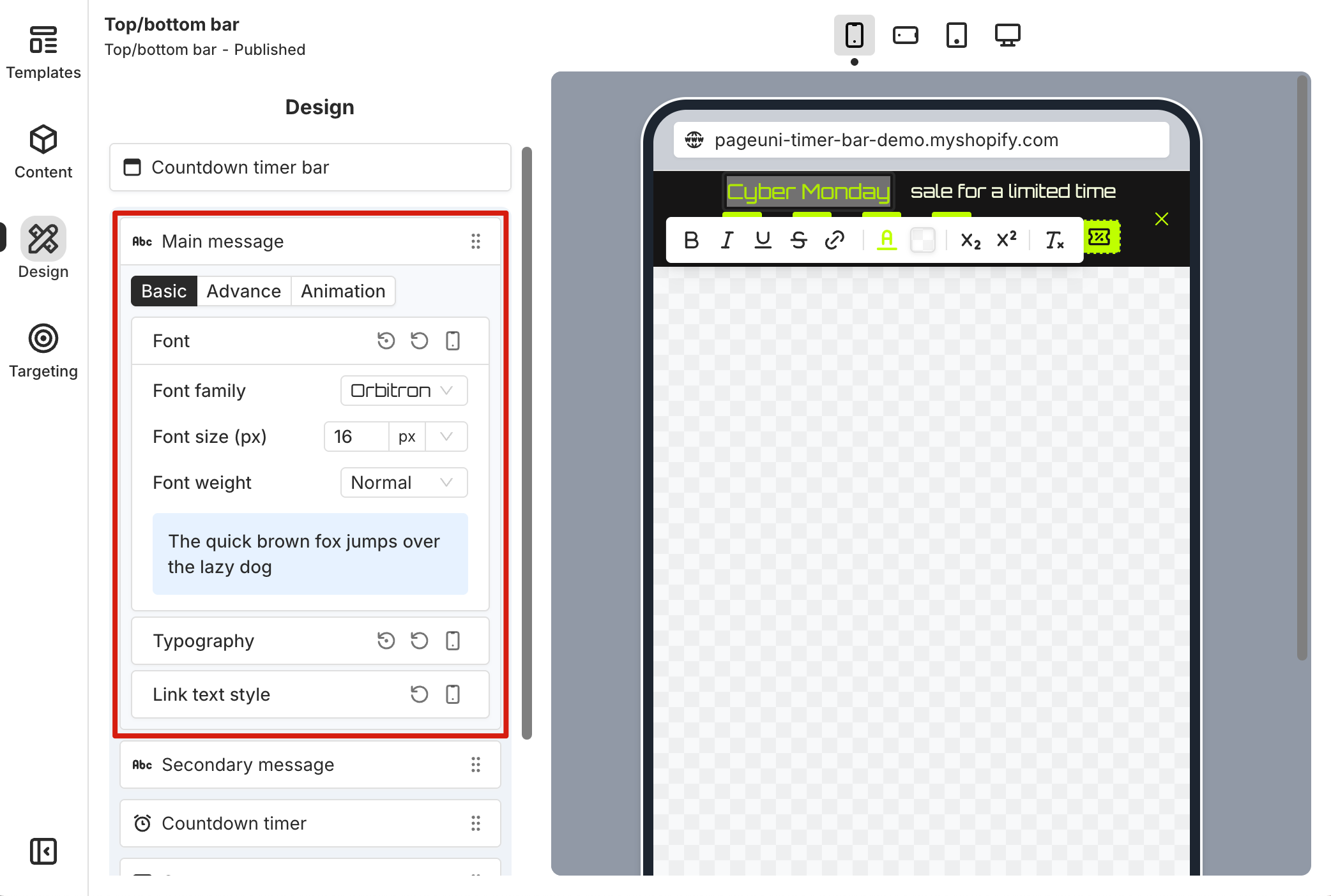 Design options