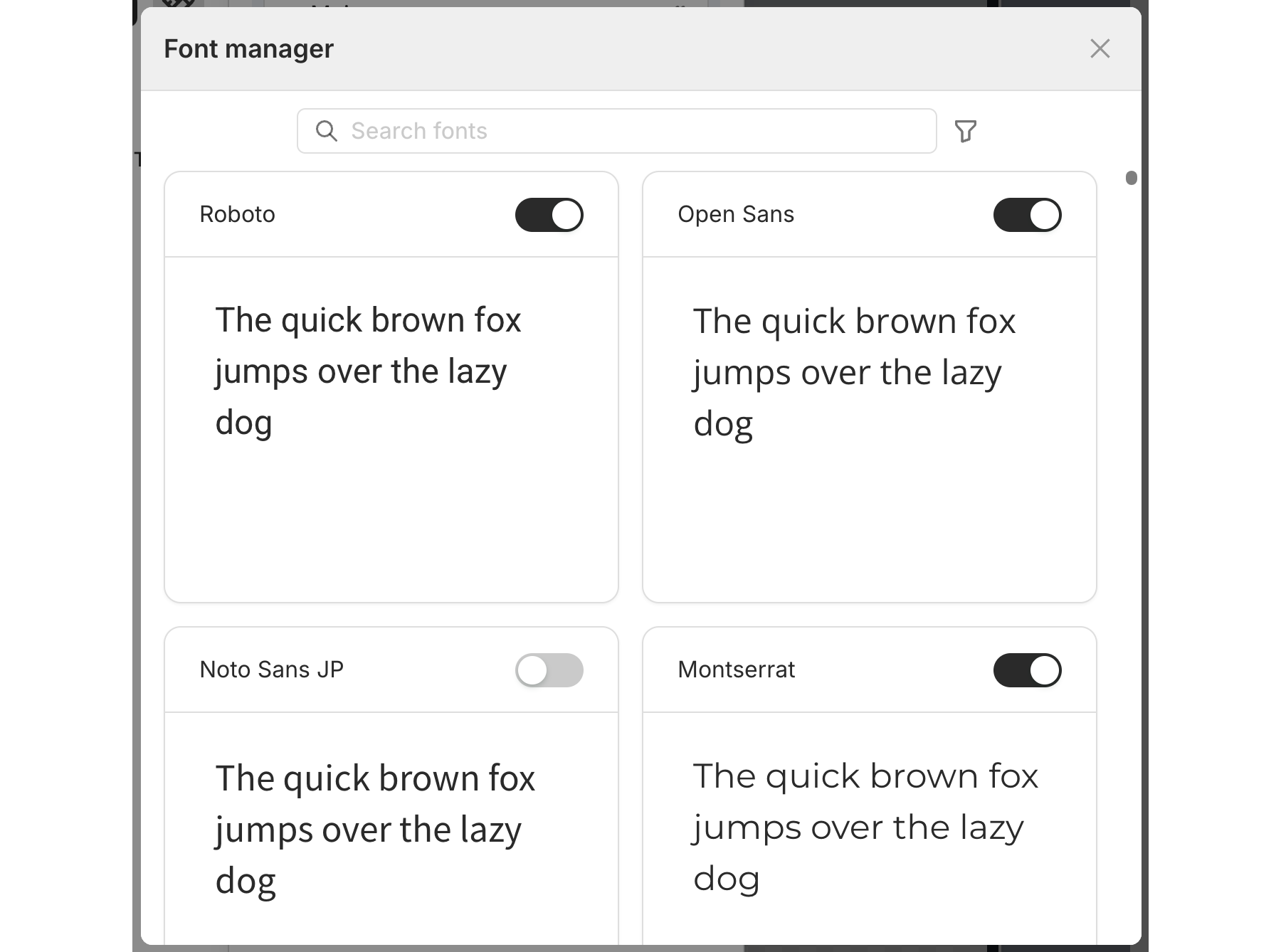 Font manager