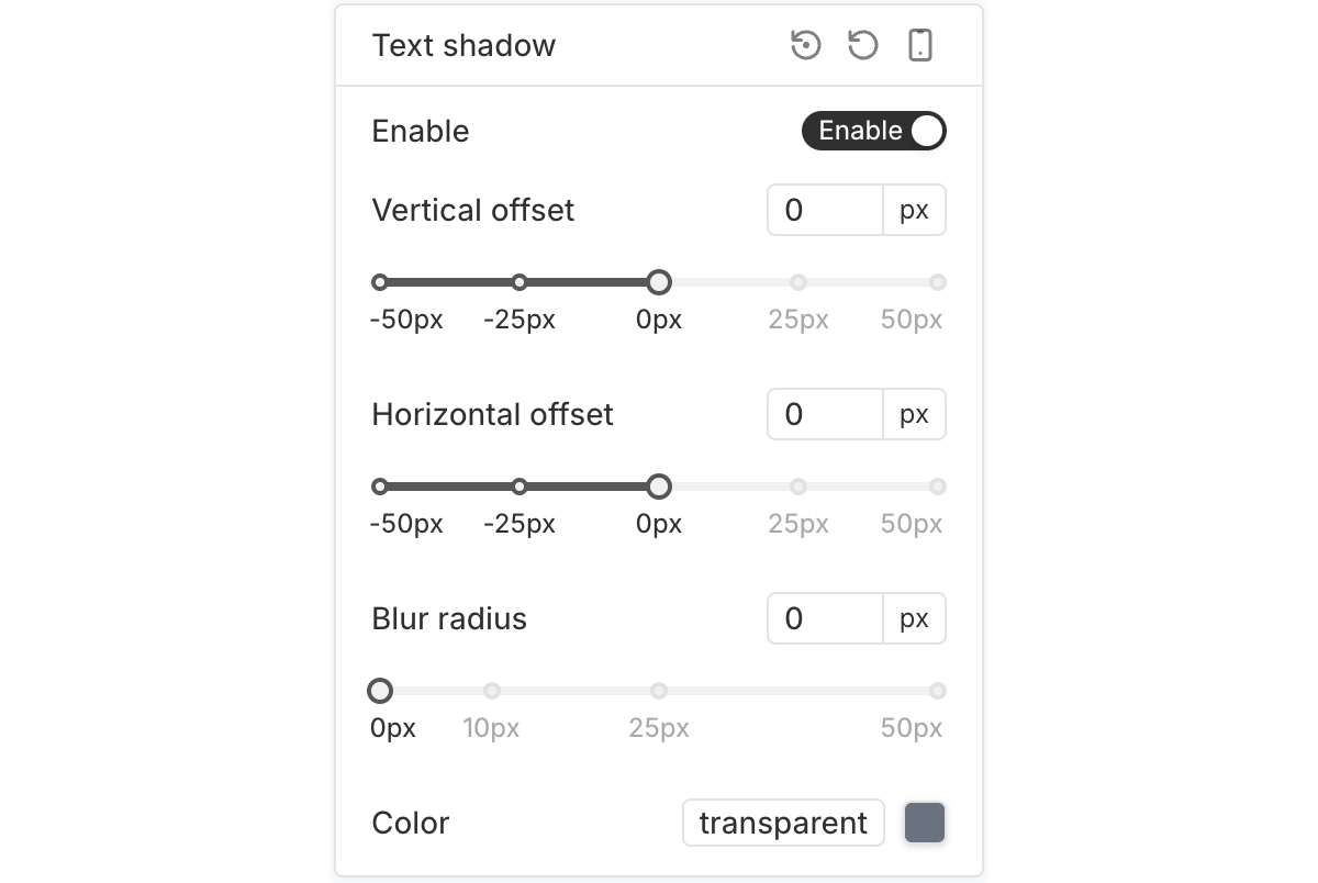 Text shadow