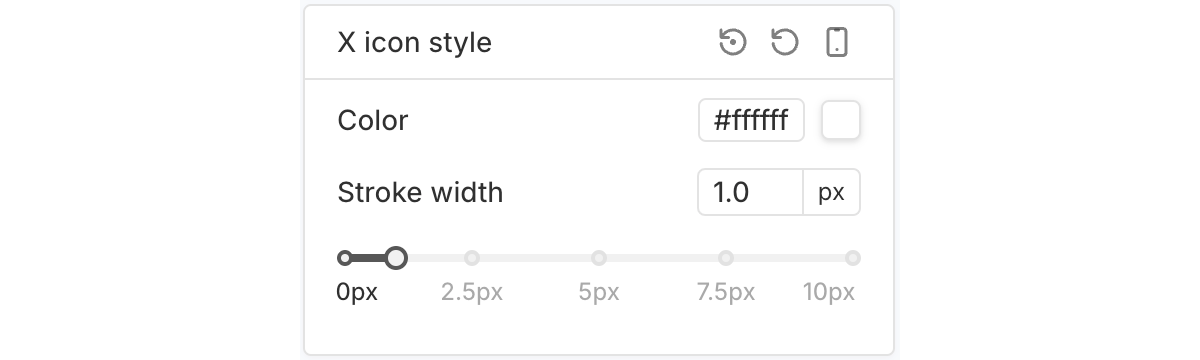 X icon style