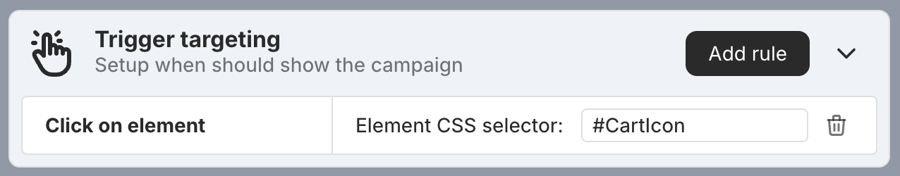 Click-on-element targeting