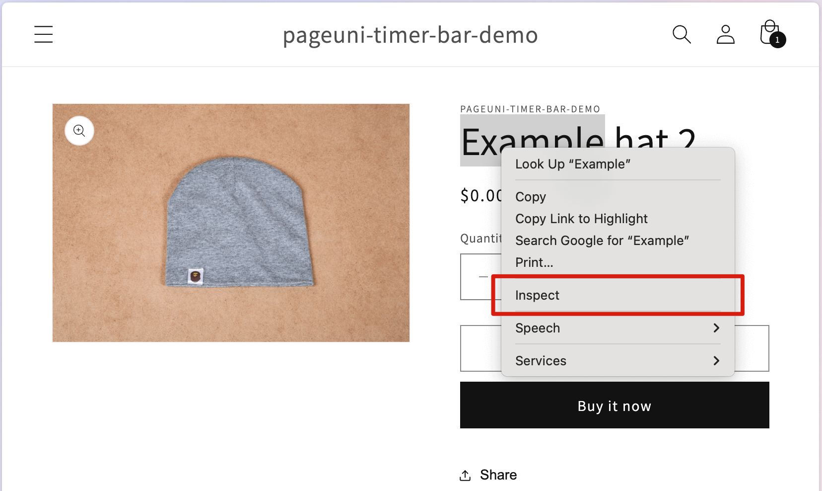 Right click and select Inspect