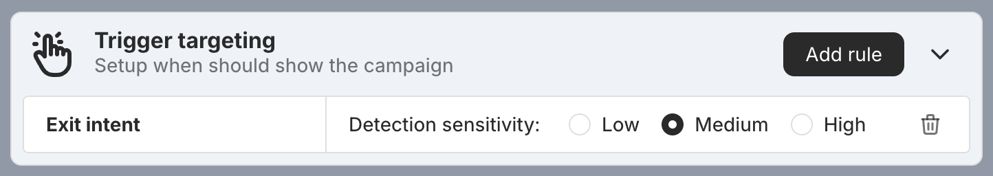 Exit-intent targeting