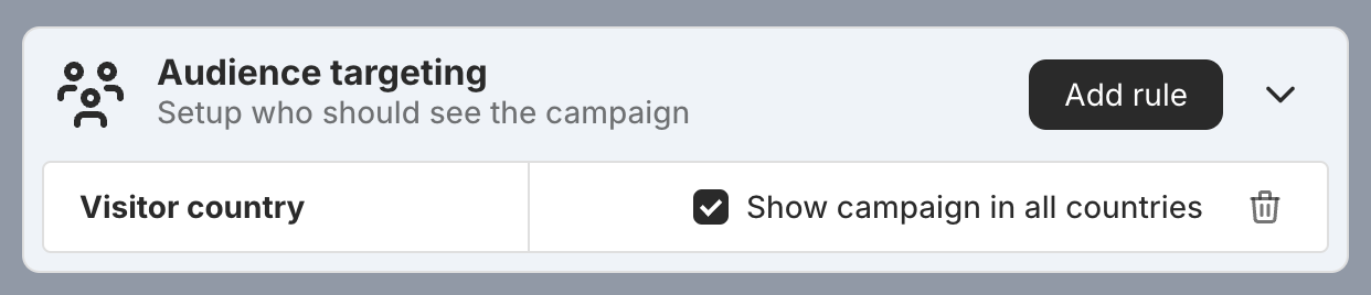 Show campaign in all countries