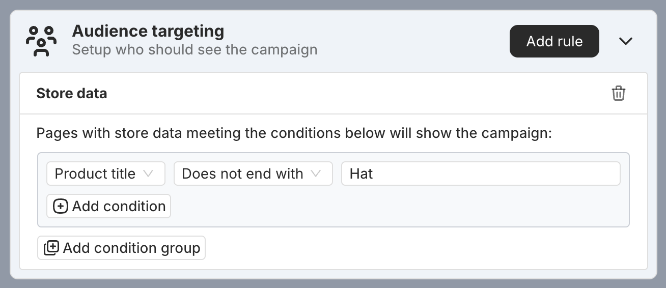 Does not end with